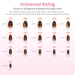 Nail Reformation 32 nails arranged to show all 16 sizes for perfect fitting