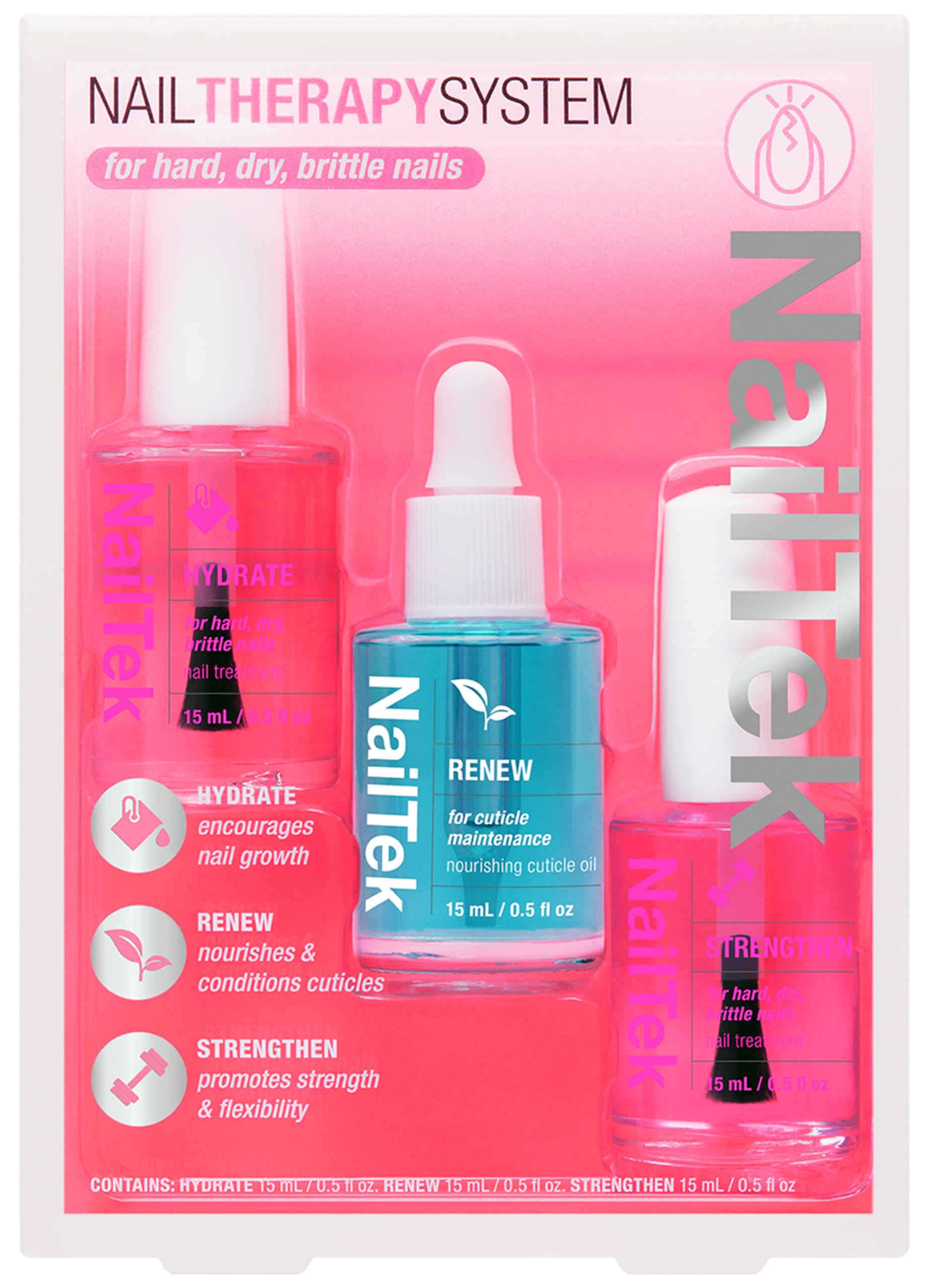 Nail Tek front packaging showing kit and benefits for quick identification