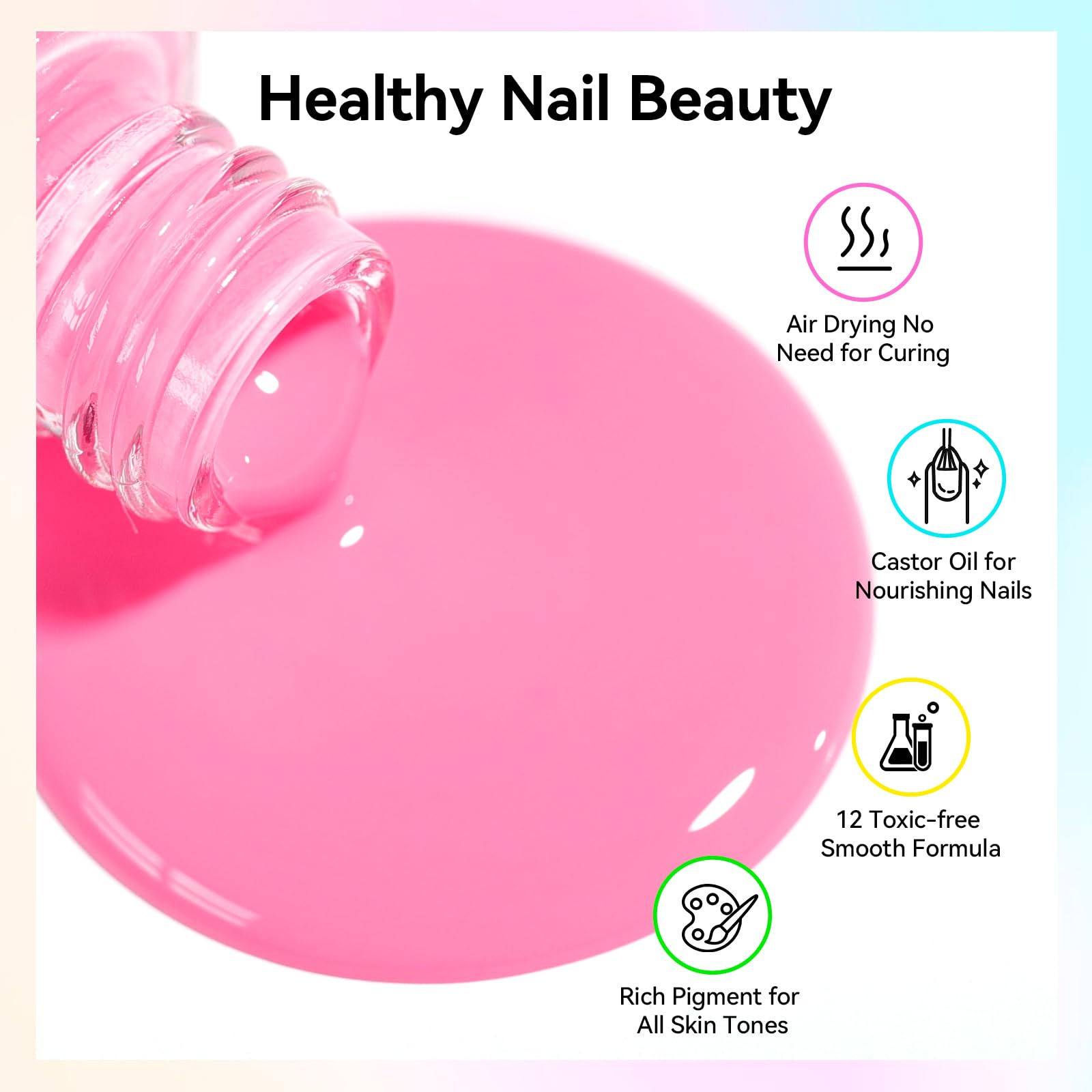 Nailshion color swatches laid out showing variety and mix-and-match options