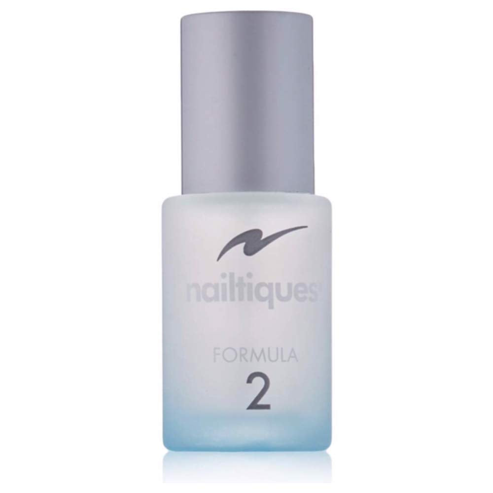 Nailtiques Formula 2 front bottle showing label and compact 0.5 oz size for easy storage