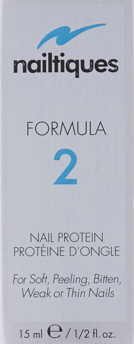 Nailtiques Formula 2 brush and open cap detail for precise application benefit