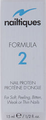 Nailtiques Formula 2 brush and open cap detail for precise application benefit