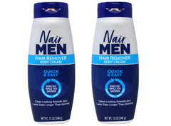 Nair pump packaging front view showing product and easy dispensing benefit