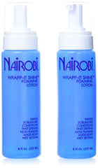 Nairobi Wrapp-it front packaging showing two 8 oz bottles and benefits