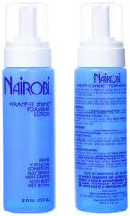 Nairobi Wrapp-it applied by stylist on client showing easier wrap and faster drying