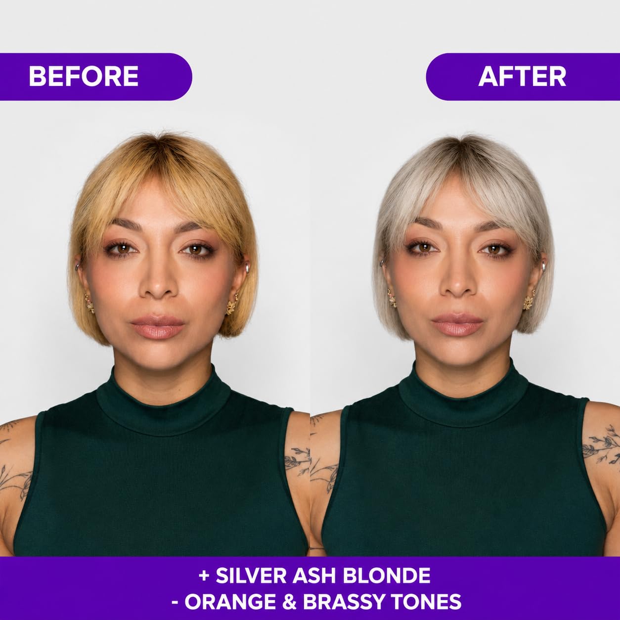 naissant before and after comparison reducing brassiness for cooler silver ash results