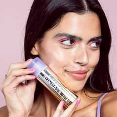Naked Sundays serum applied on hand demonstrating fast absorption benefit
