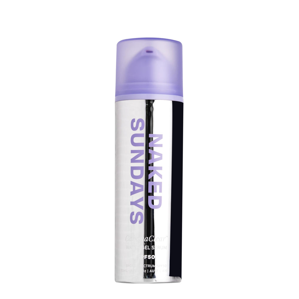 Naked Sundays CabanaClear front packaging shows clear SPF 50 protection