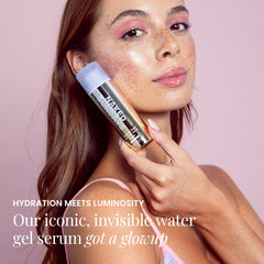 Naked Sundays water-gel texture close-up highlighting lightweight hydration