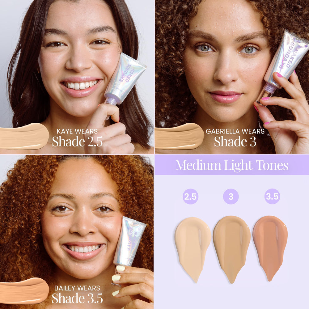 Naked Sundays single drop swatched on skin displaying blendable coverage