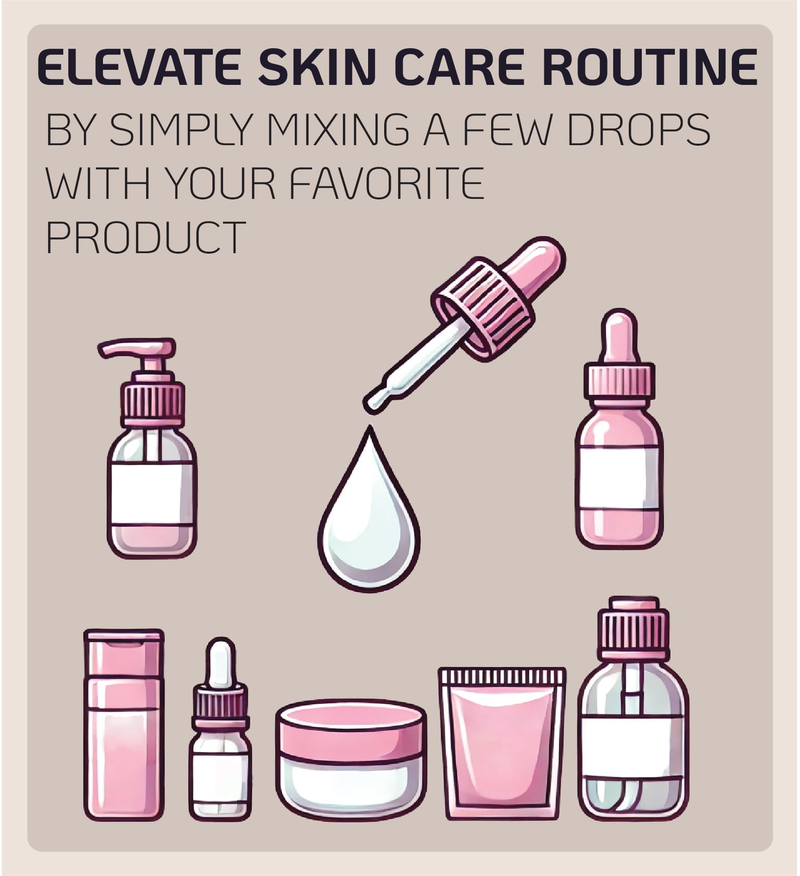 Nano Recipe drops mixed into moisturizer for customizable brightening