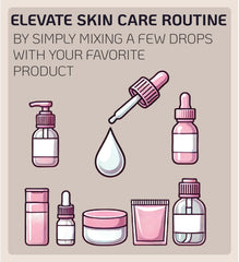 Nano Recipe drops mixed into moisturizer for customizable brightening
