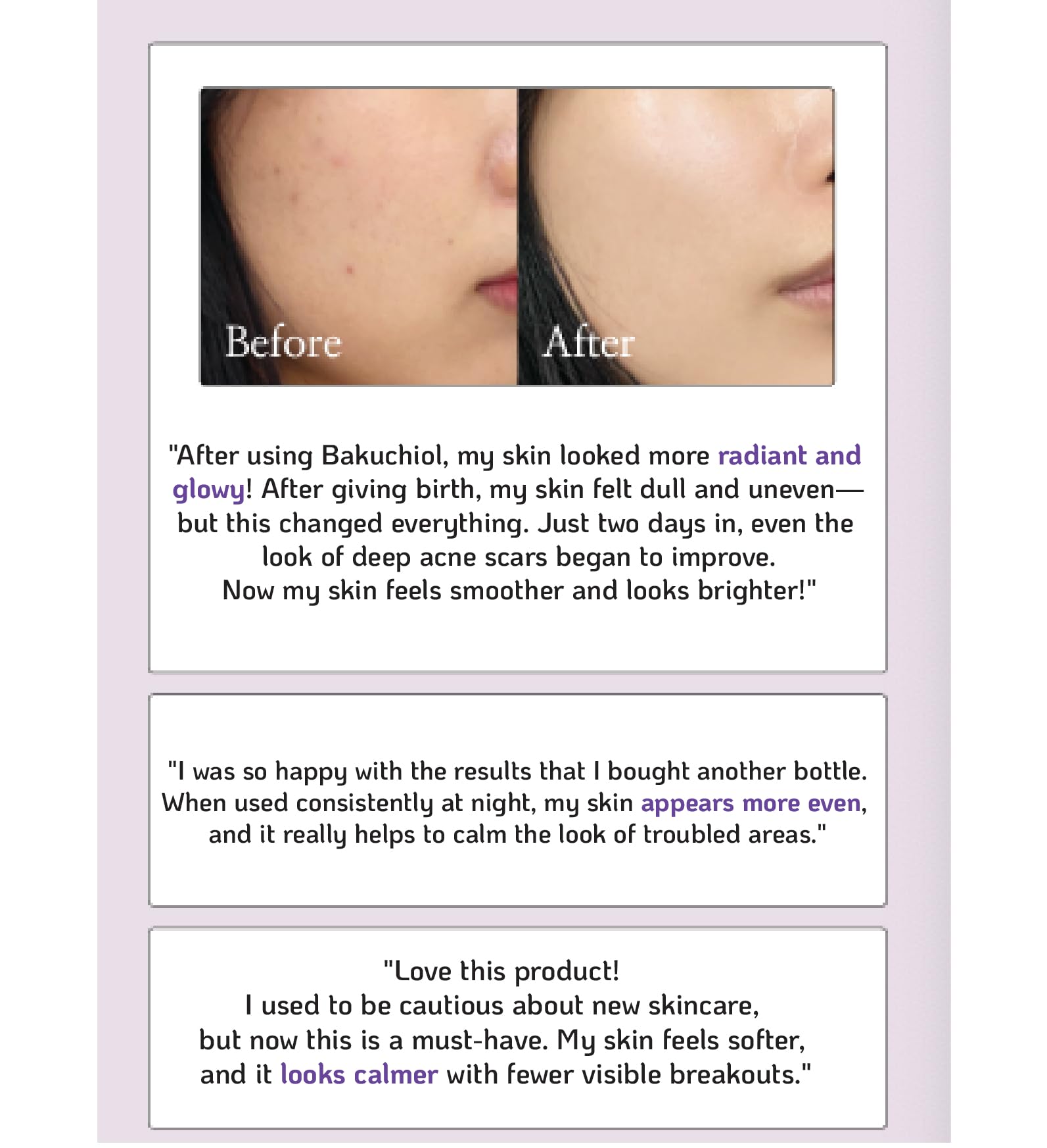 Nano Recipe label details highlighting cold-pressed bakuchiol and ingredient transparency