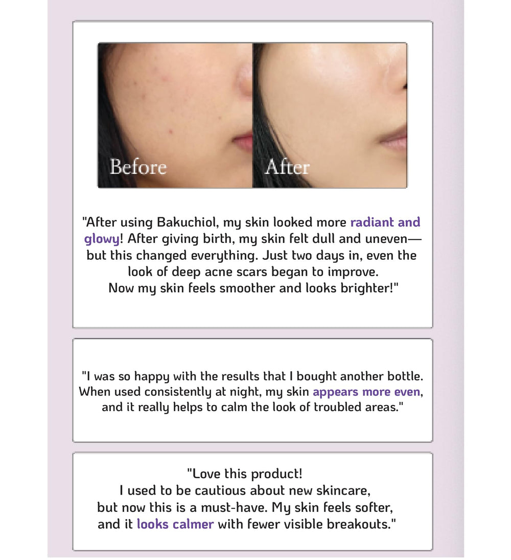 Nano Recipe label details highlighting cold-pressed bakuchiol and ingredient transparency