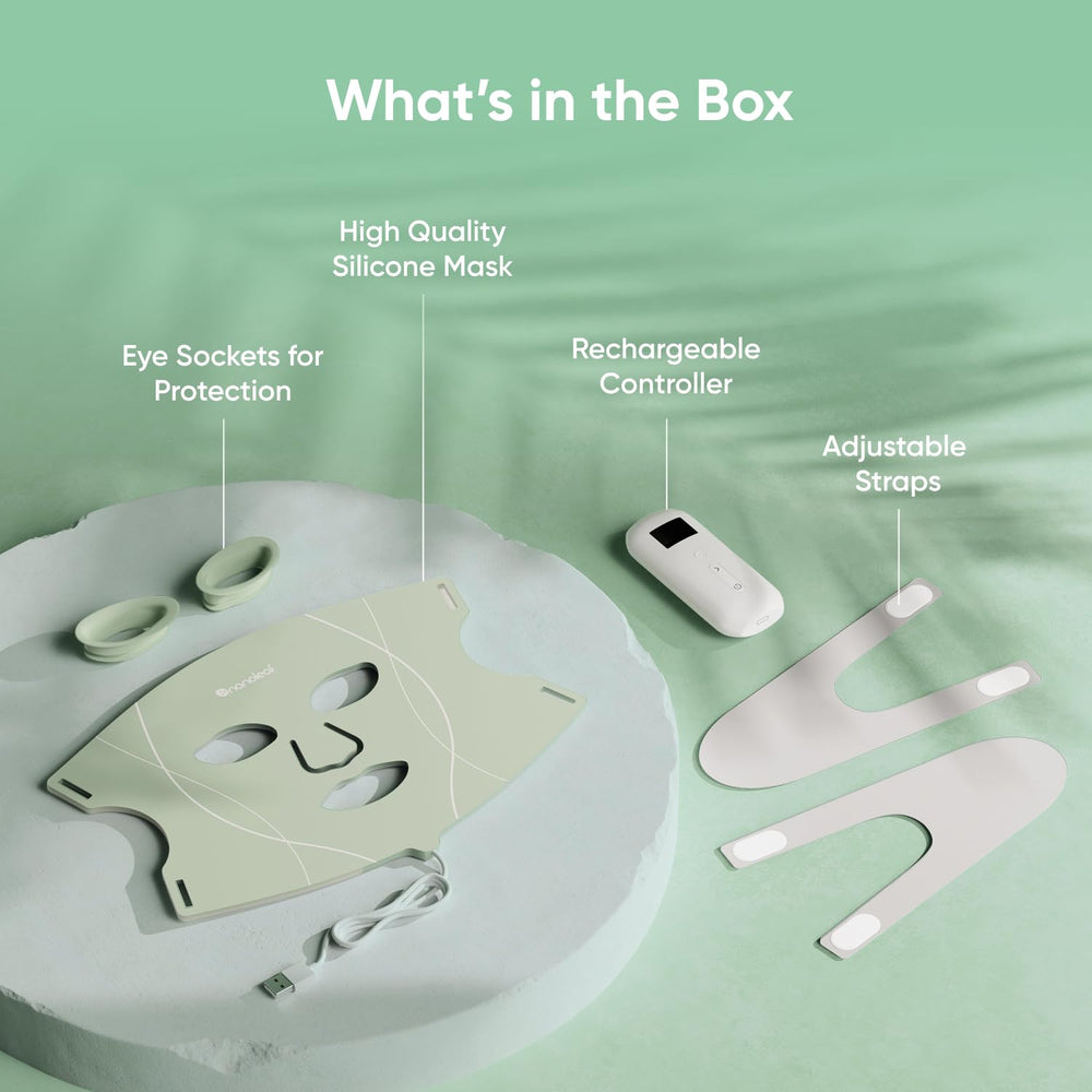 Nanoleaf mask connected to charger showing rechargeable battery convenience