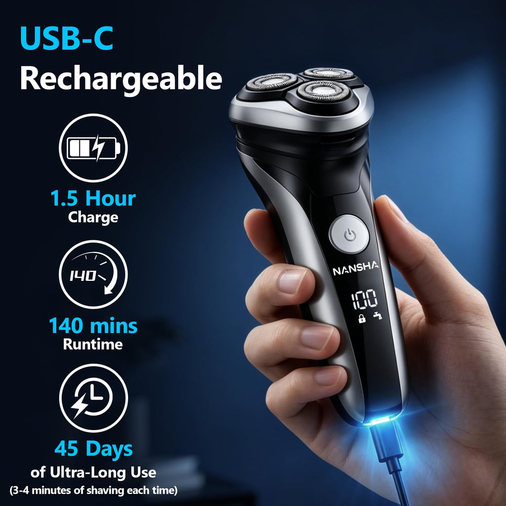 NANSHA on bathroom counter in lifestyle setting for everyday grooming convenience