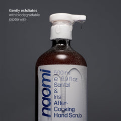 Naomi Cooking bottle in use rinsing food odors from a cook's hands