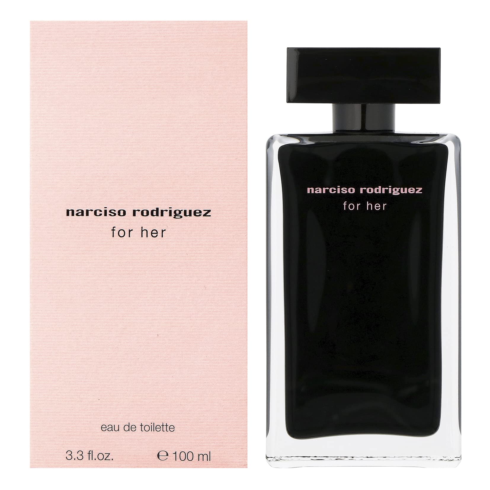 Narciso Rodriguez bottle front view showing elegant label and spray