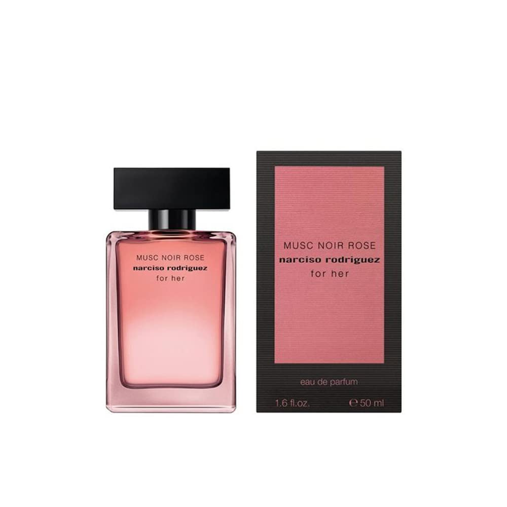 Narciso Rodriguez side profile emphasizing compact 1.6 oz bottle and sleek silhouette