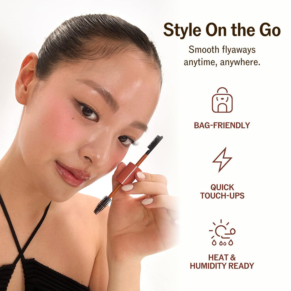 NARKA used to create sleek updo showcasing strong hold and neat styling