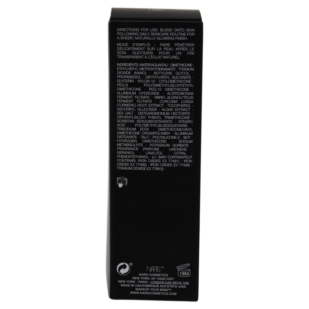 NARS Alaska on bathroom vanity lifestyle scene suggesting daily sunscreen benefit