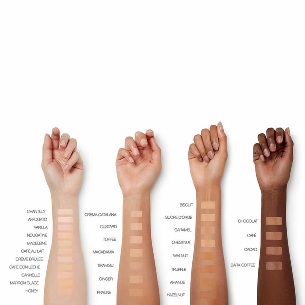NARS concealer on vanity with brush showing everyday use and polished makeup look