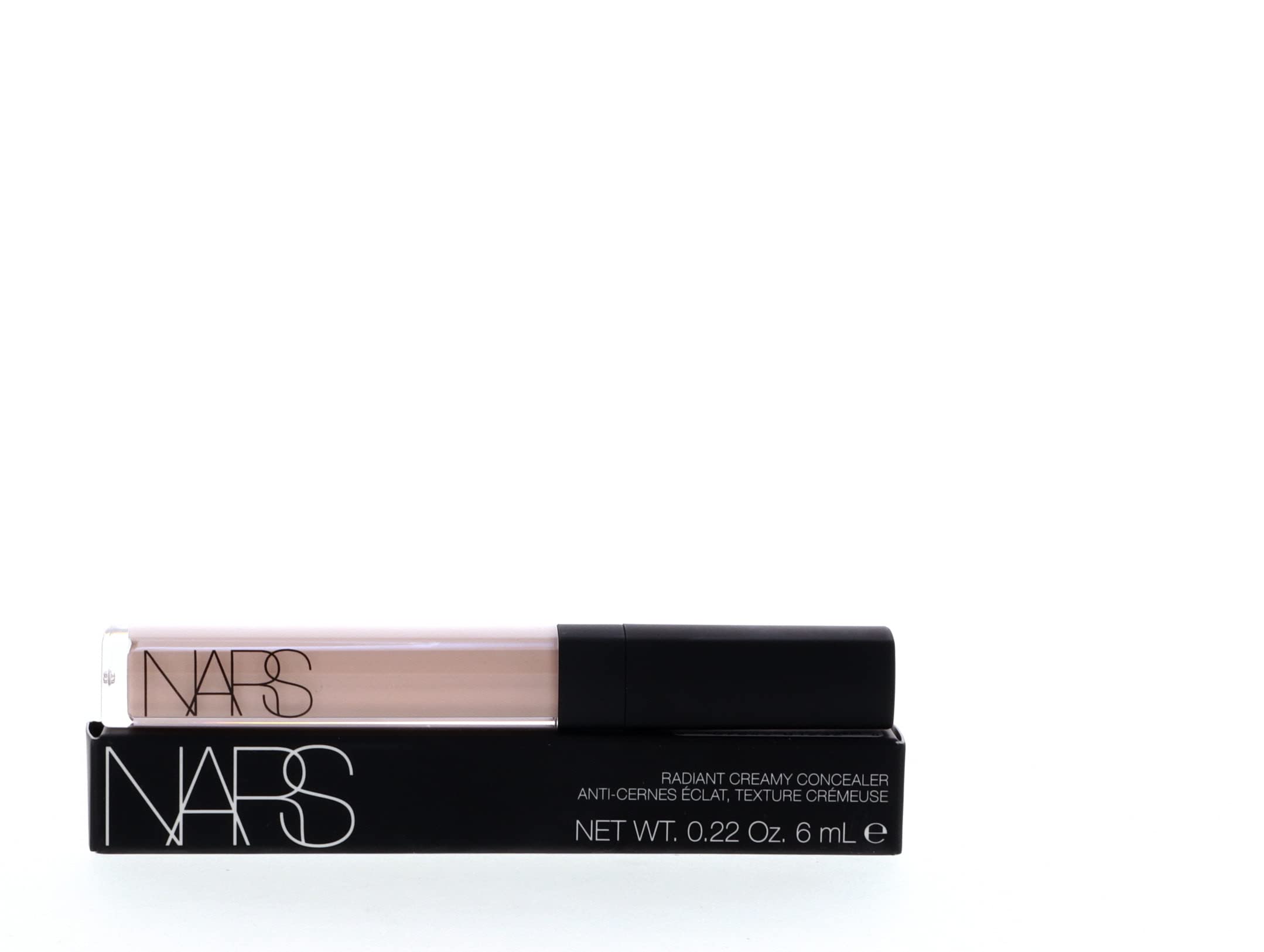 NARS concealer beside lipstick for scale, useful travel-size reference