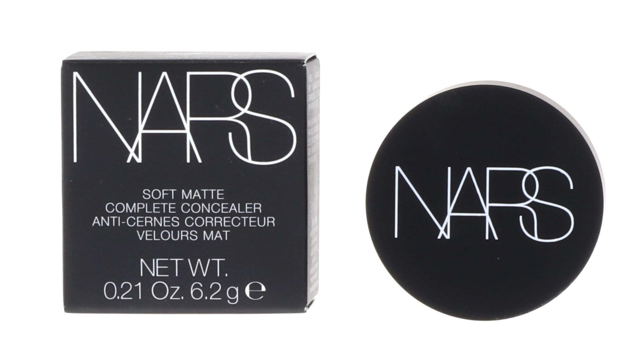 NARS front tube of Soft Matte Concealer Macadamia showing branding and product benefit