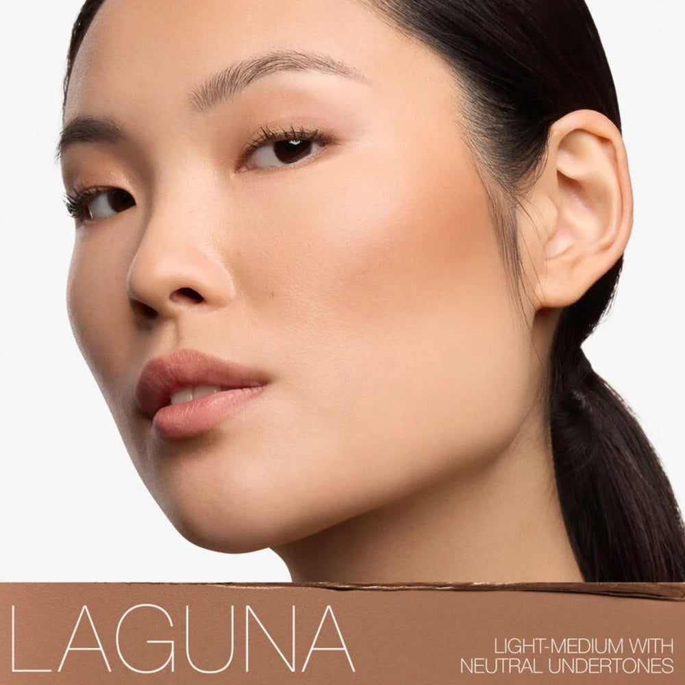 NARS The Multiple swatch on arm showing Laguna tone and shimmer for shade comparison benefit