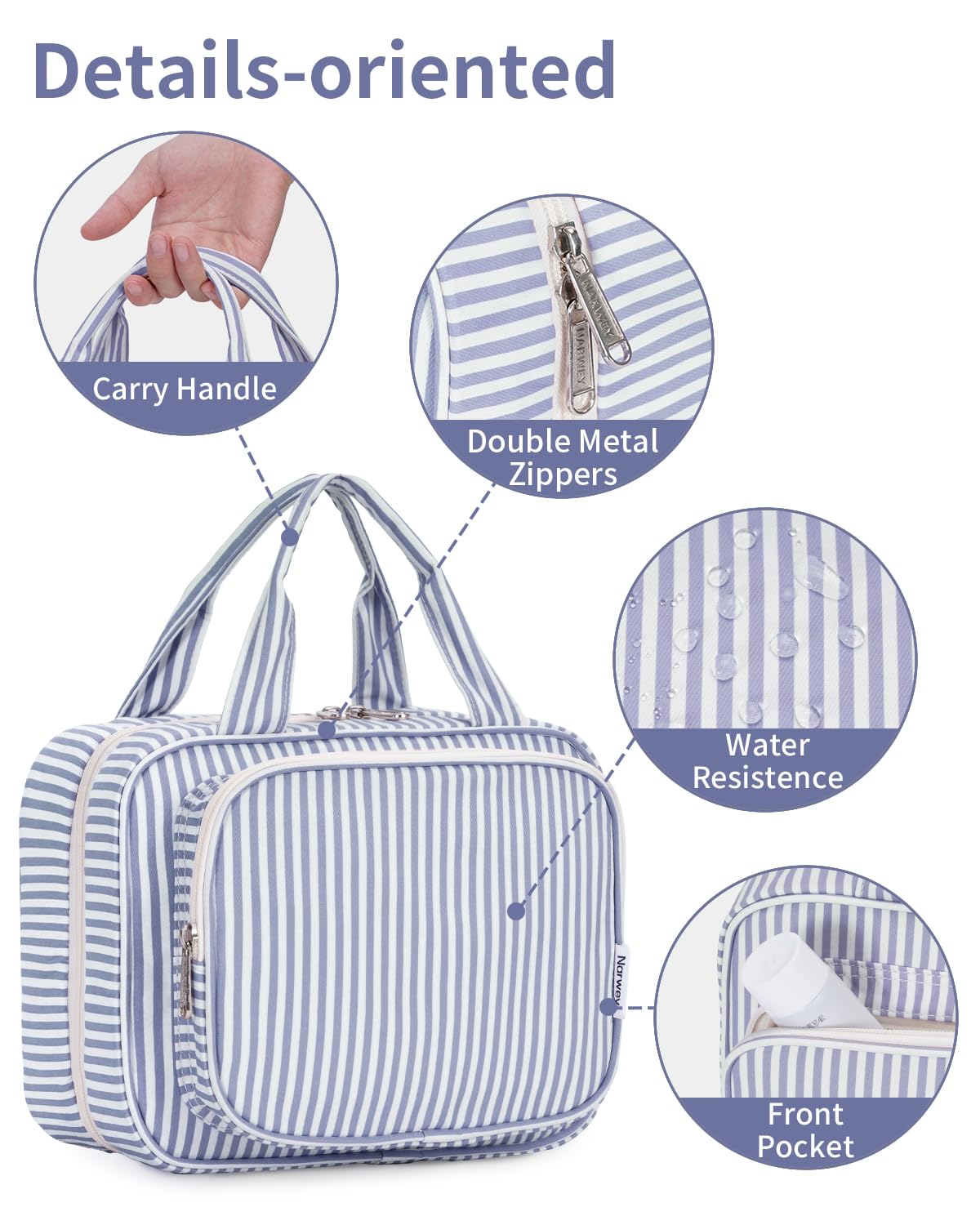 Narwey padded water-resistant fabric texture protecting contents