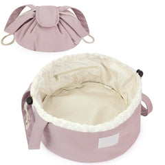 Narwey front view of makeup bag showing compact travel-friendly profile and portability