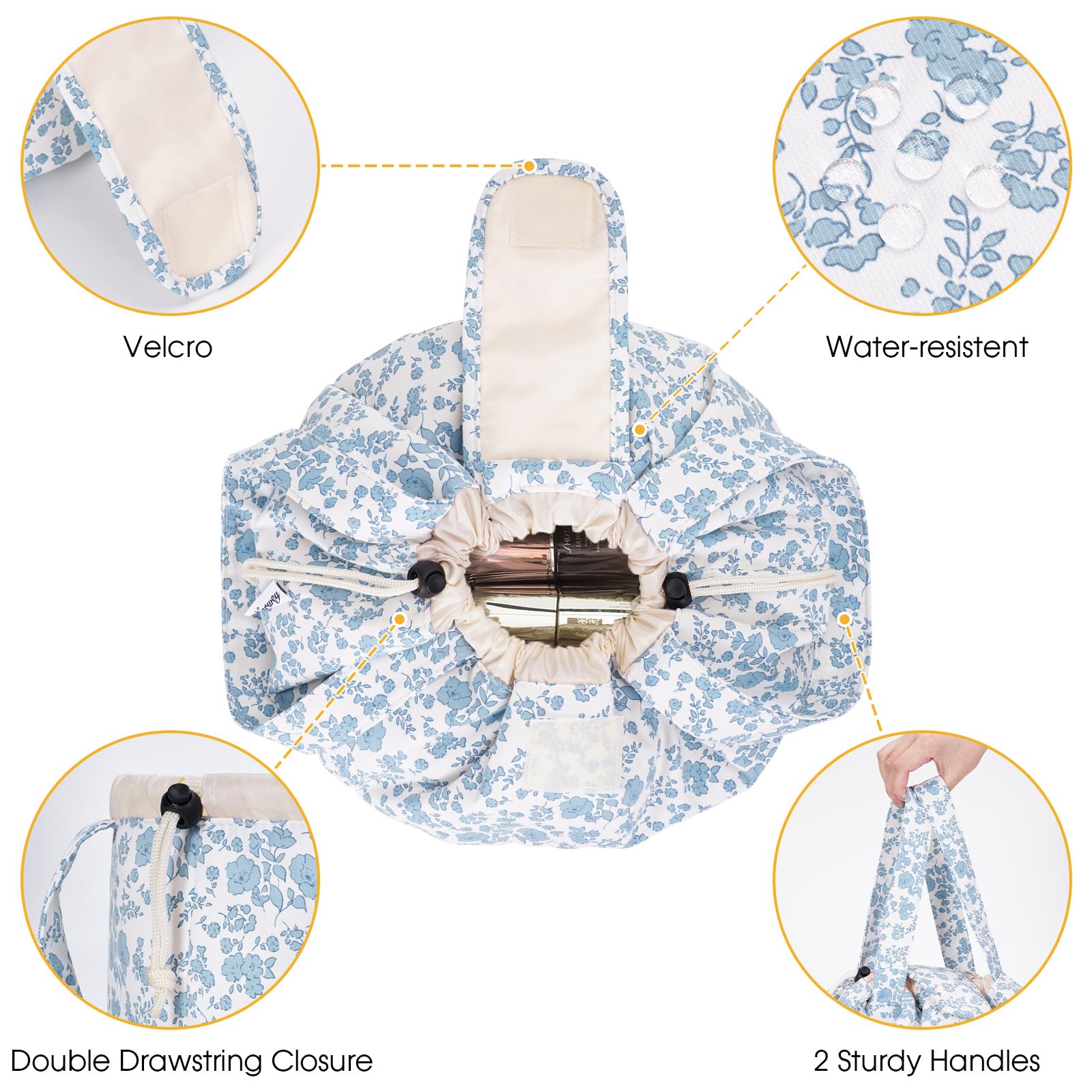 Narwey with full-size products inside demonstrating roomy capacity