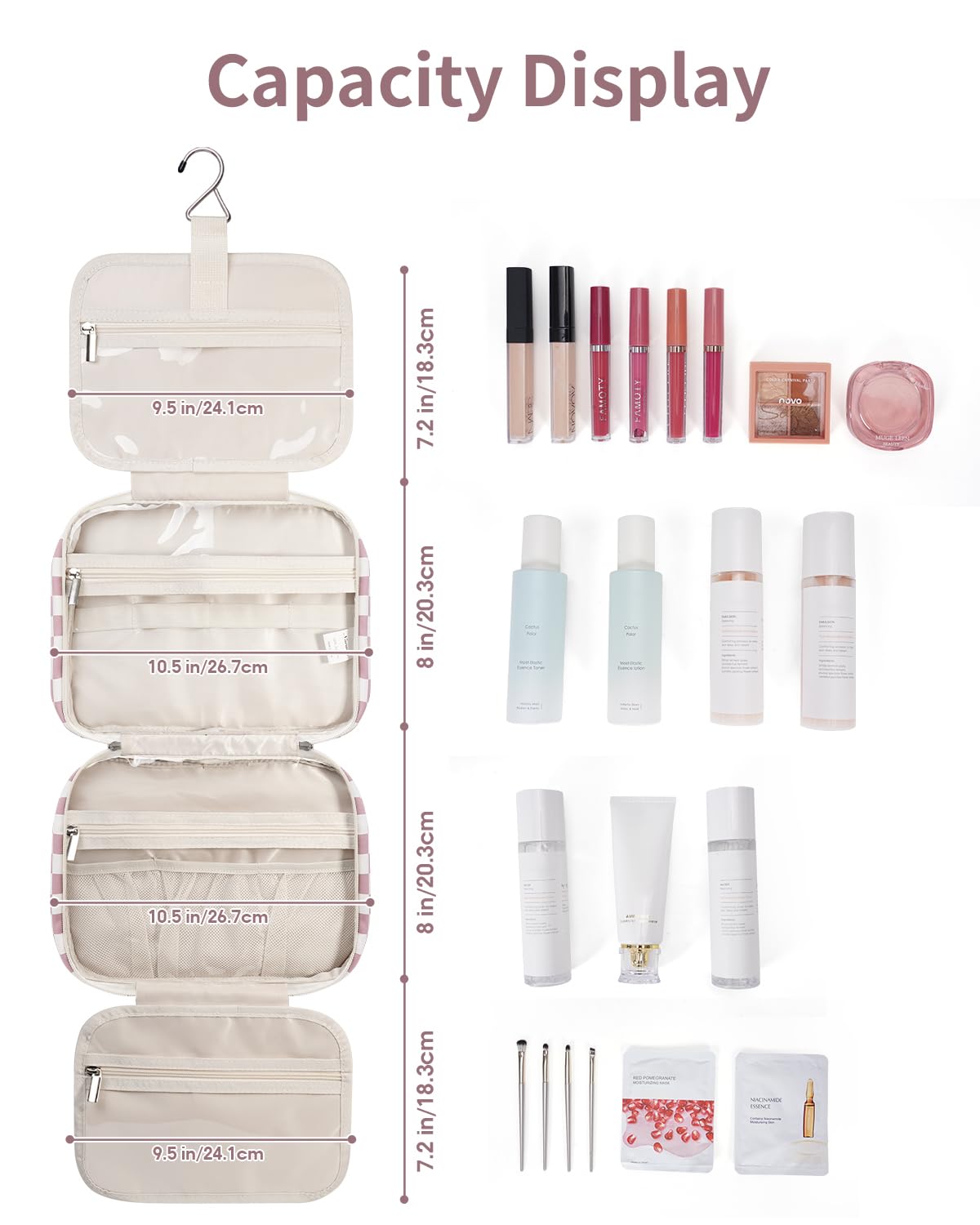 Narwey mesh pocket detail holding bottles for organized storage benefit