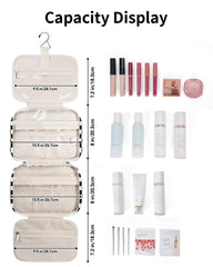 Narwey mesh pockets close-up holding bottles and brushes for organization