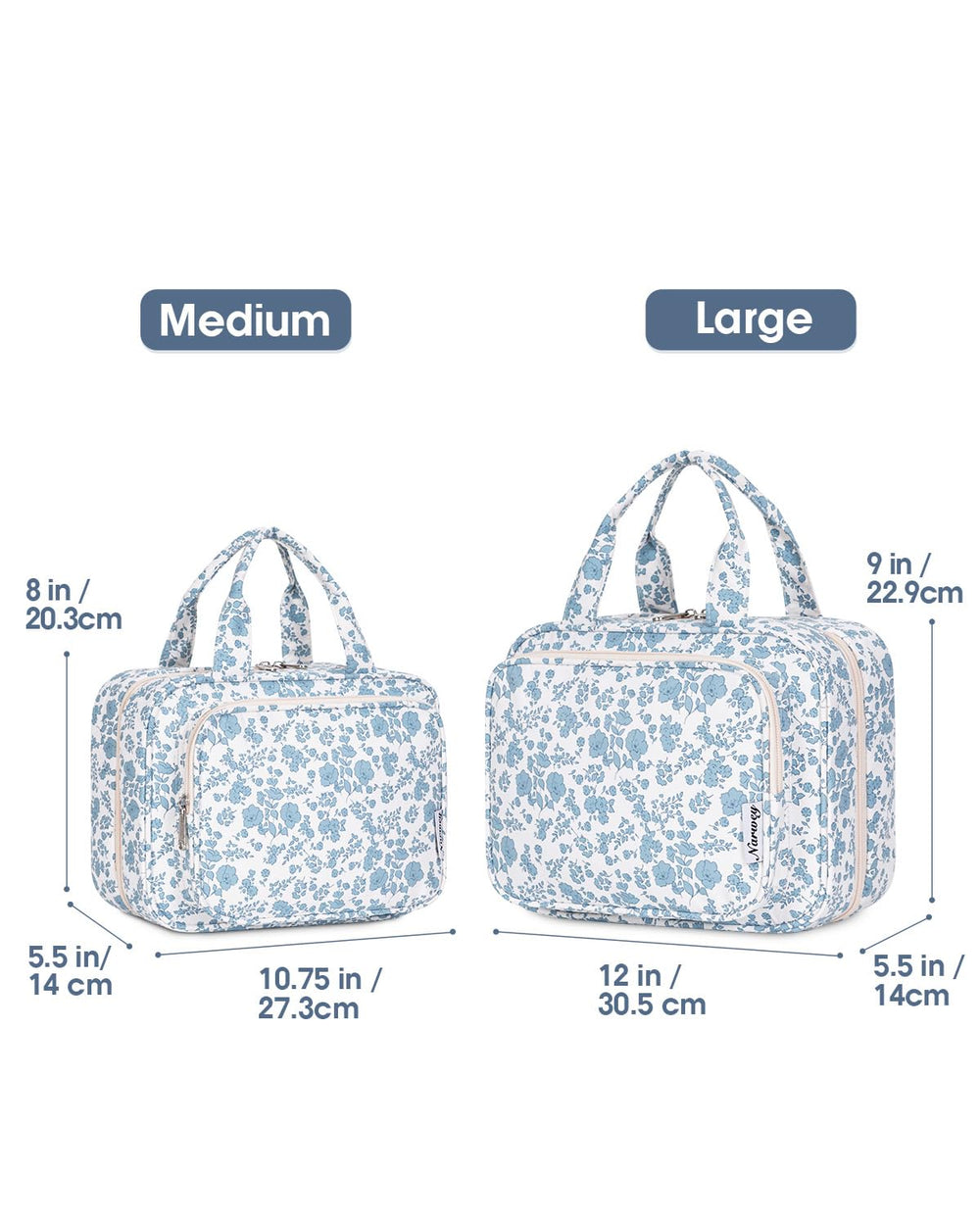 Narwey open hanging display in bathroom offering easy access and visible storage