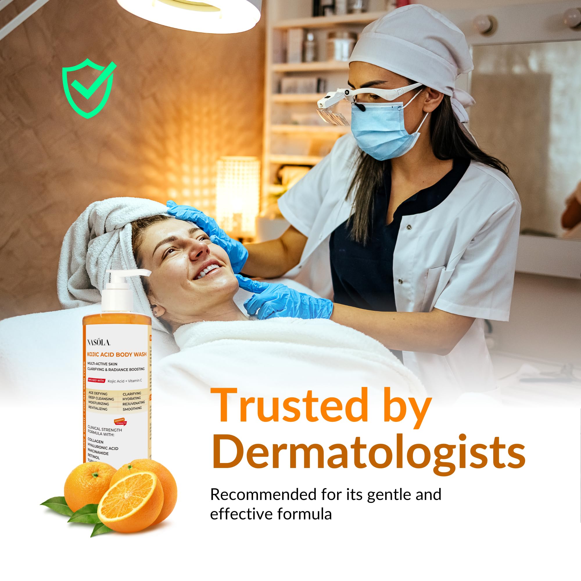 Nasola turmeric root ingredient shot emphasizing natural brightening