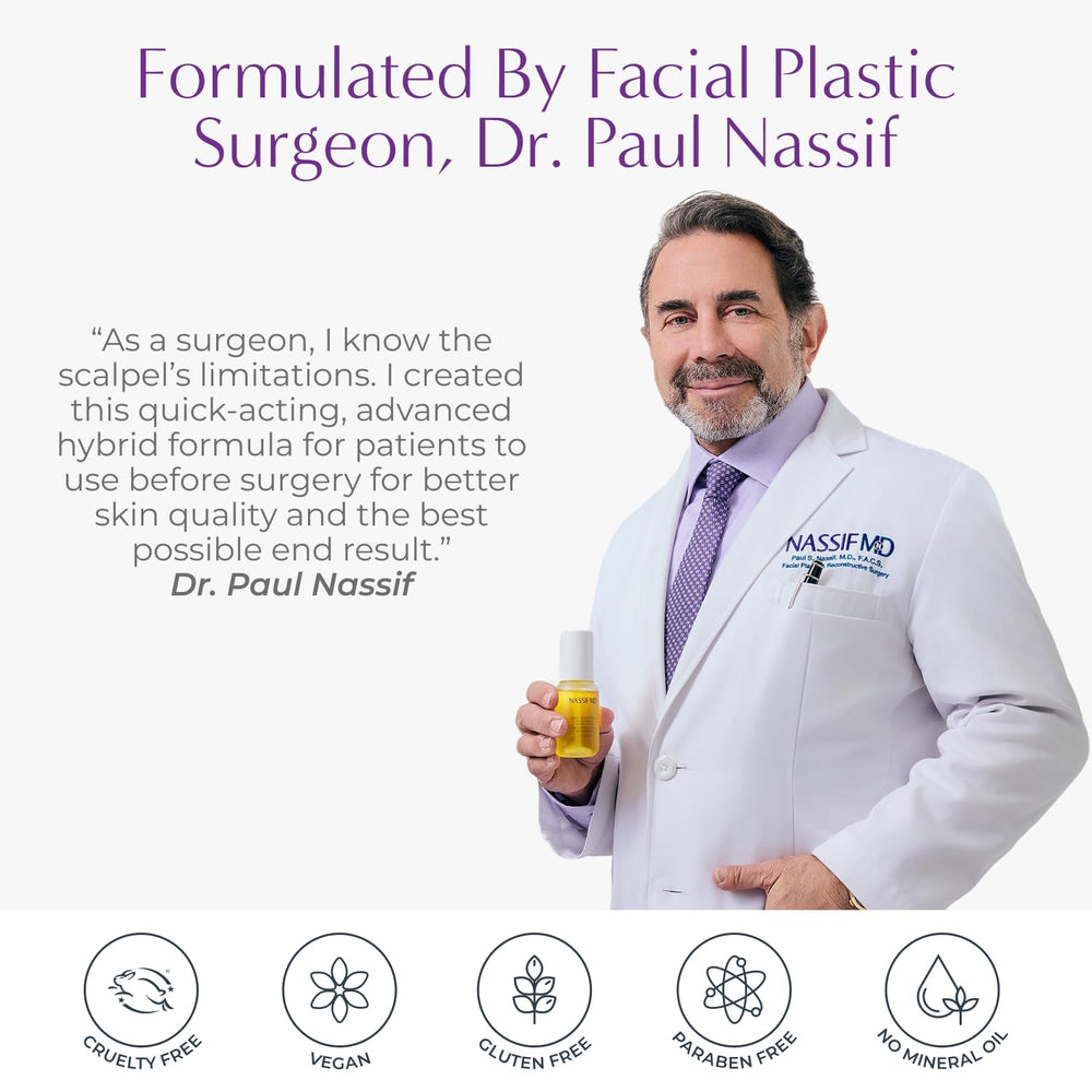 NassifMD application on face and neck illustrating layering under moisturizer
