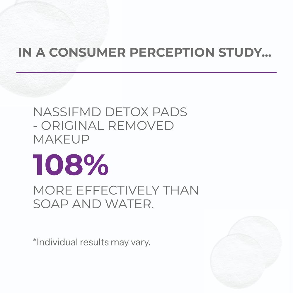 NassifMD pads on bathroom vanity staged to show daily skincare routine simplicity