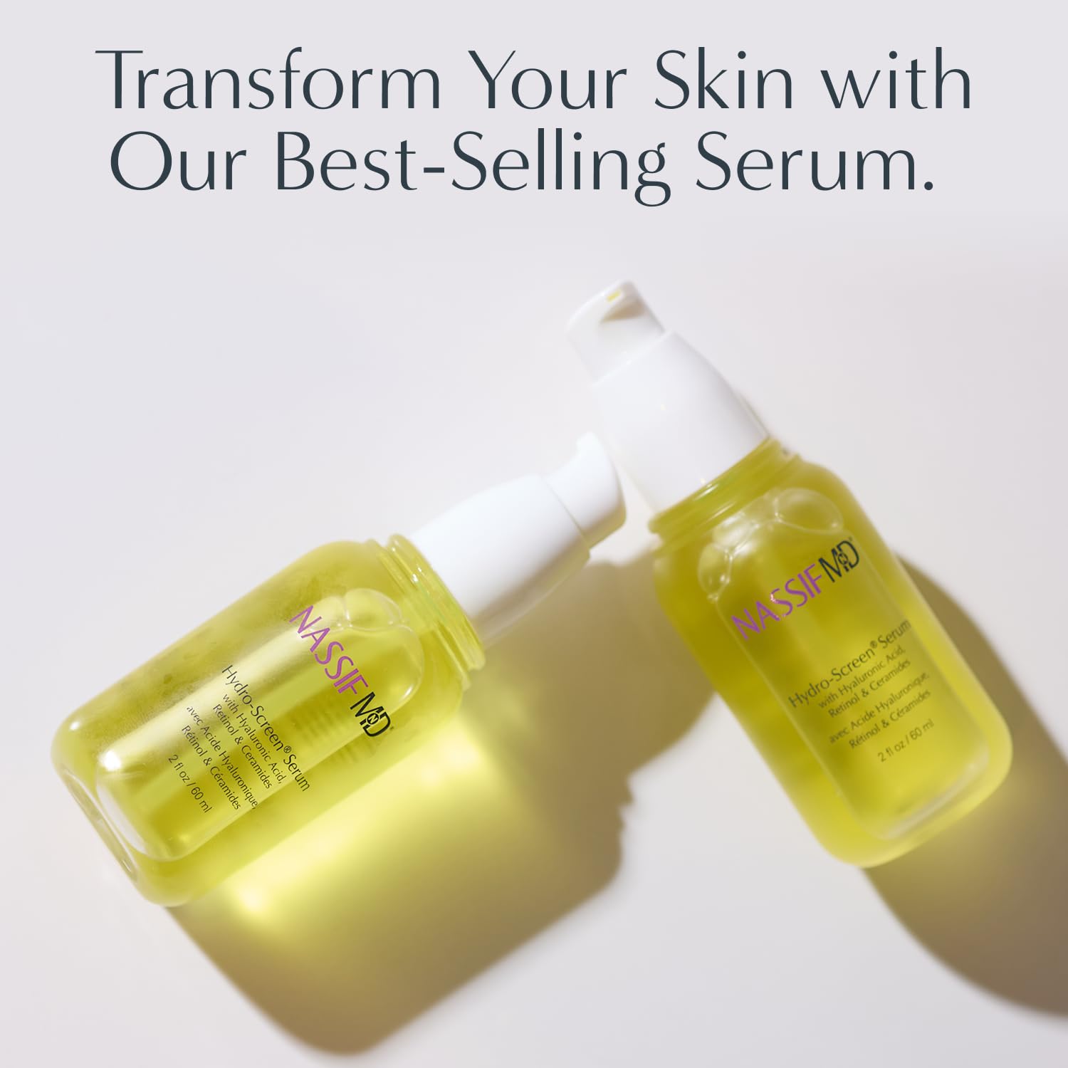NassifMD ingredient display with ceramides and hyaluronic acid supporting skin barrier