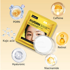 Natener patches applied on model showing full under-eye coverage benefit
