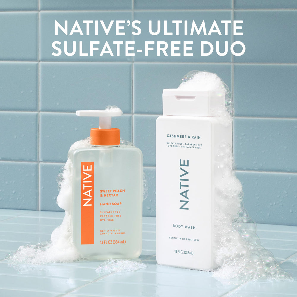 Native 36oz bottle compared to a hand showing large capacity and value benefit