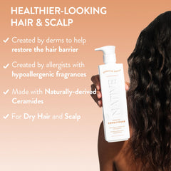 Native back label close-up listing ingredients and benefits for sensitive skin