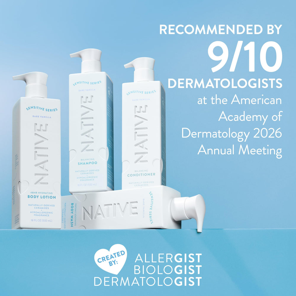 Native lather on scalp indicating gentle cleansing and oil removal benefit