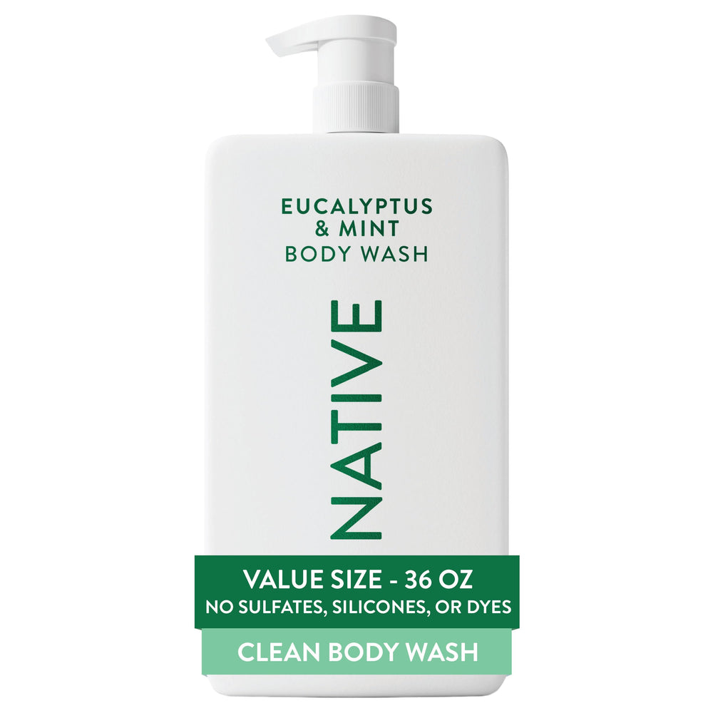 Native front view of 36oz pump bottle showing size and convenience