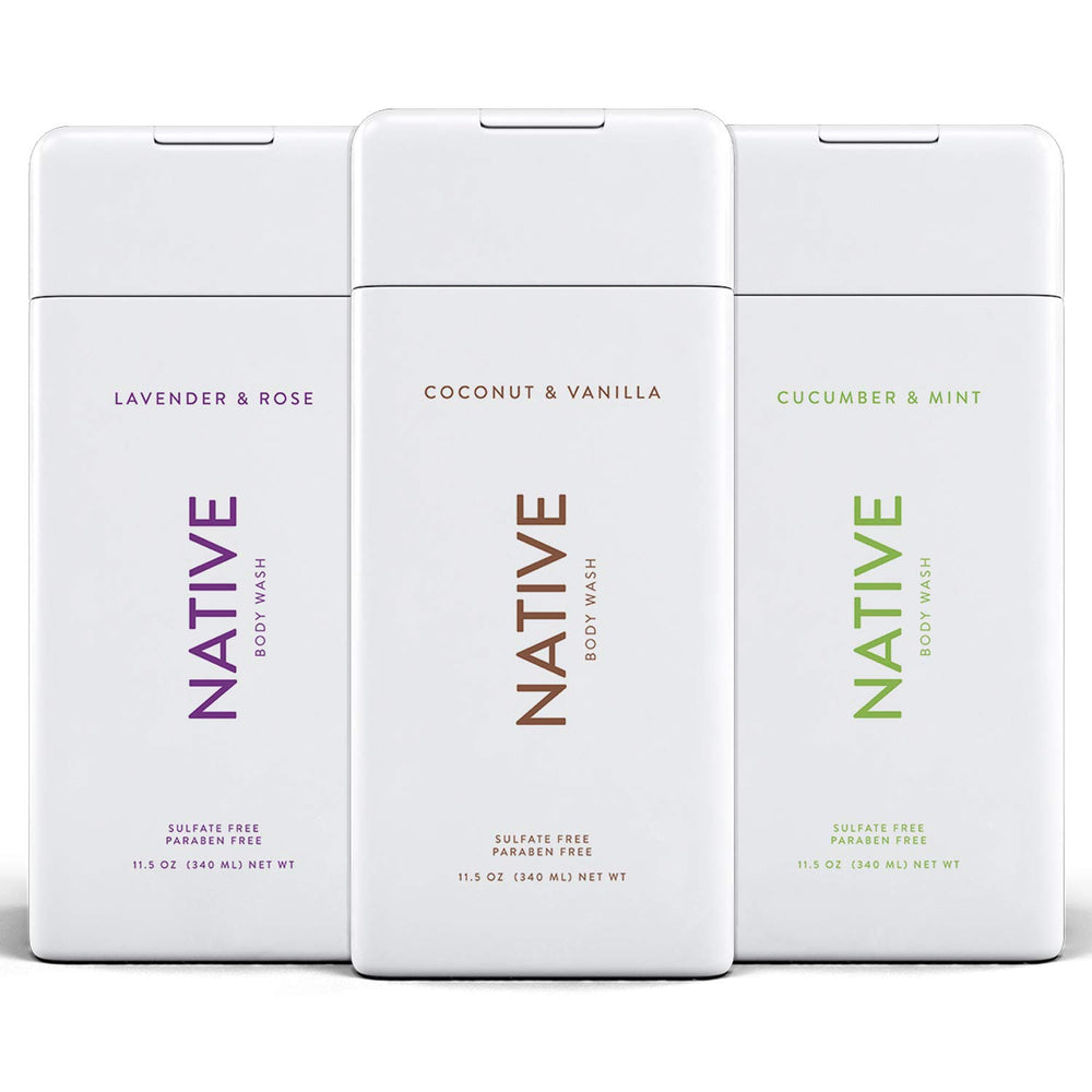 Native front packaging showing three scents and clear branding for easy selection