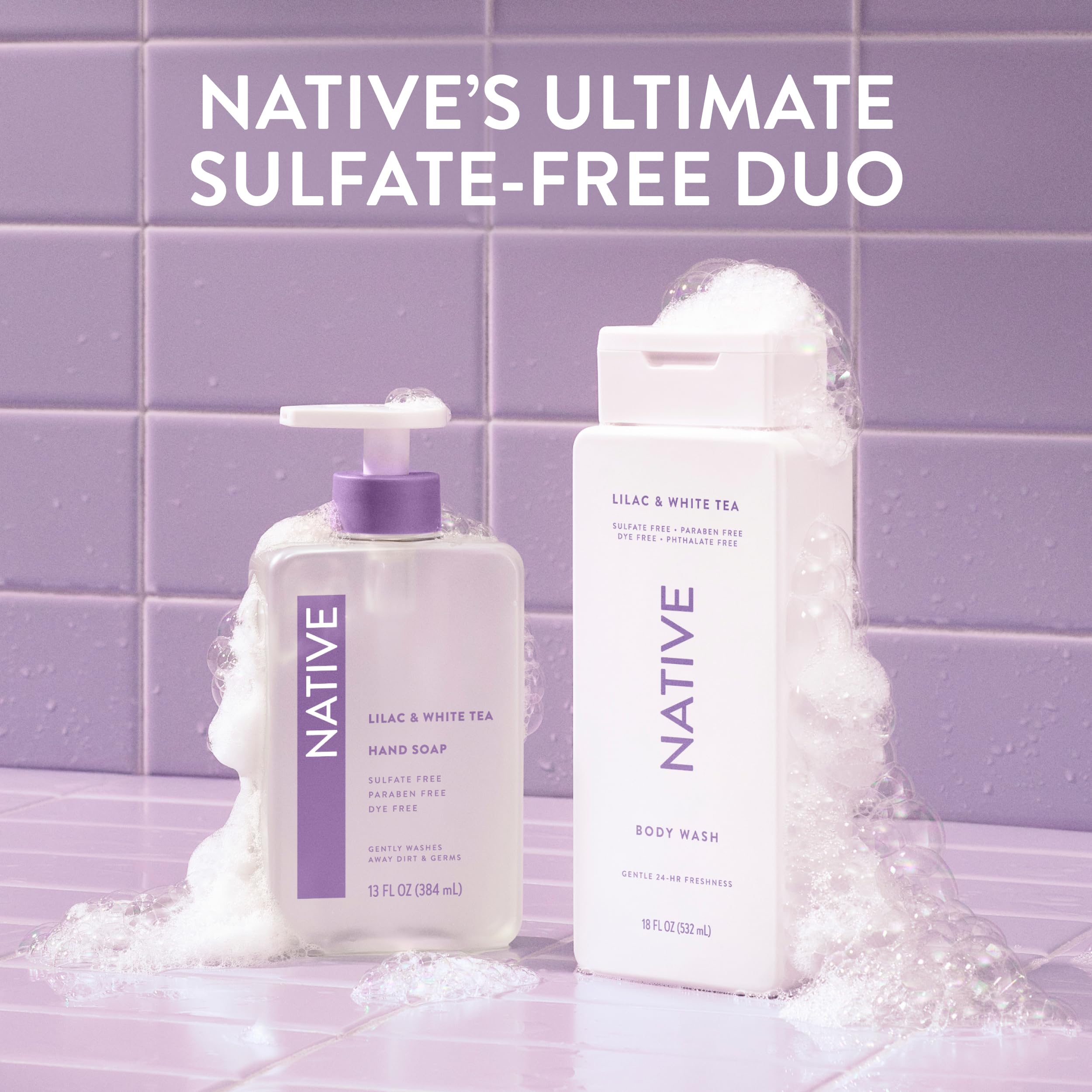 Native lather in hand demonstrating soft suds and moisturizing feel