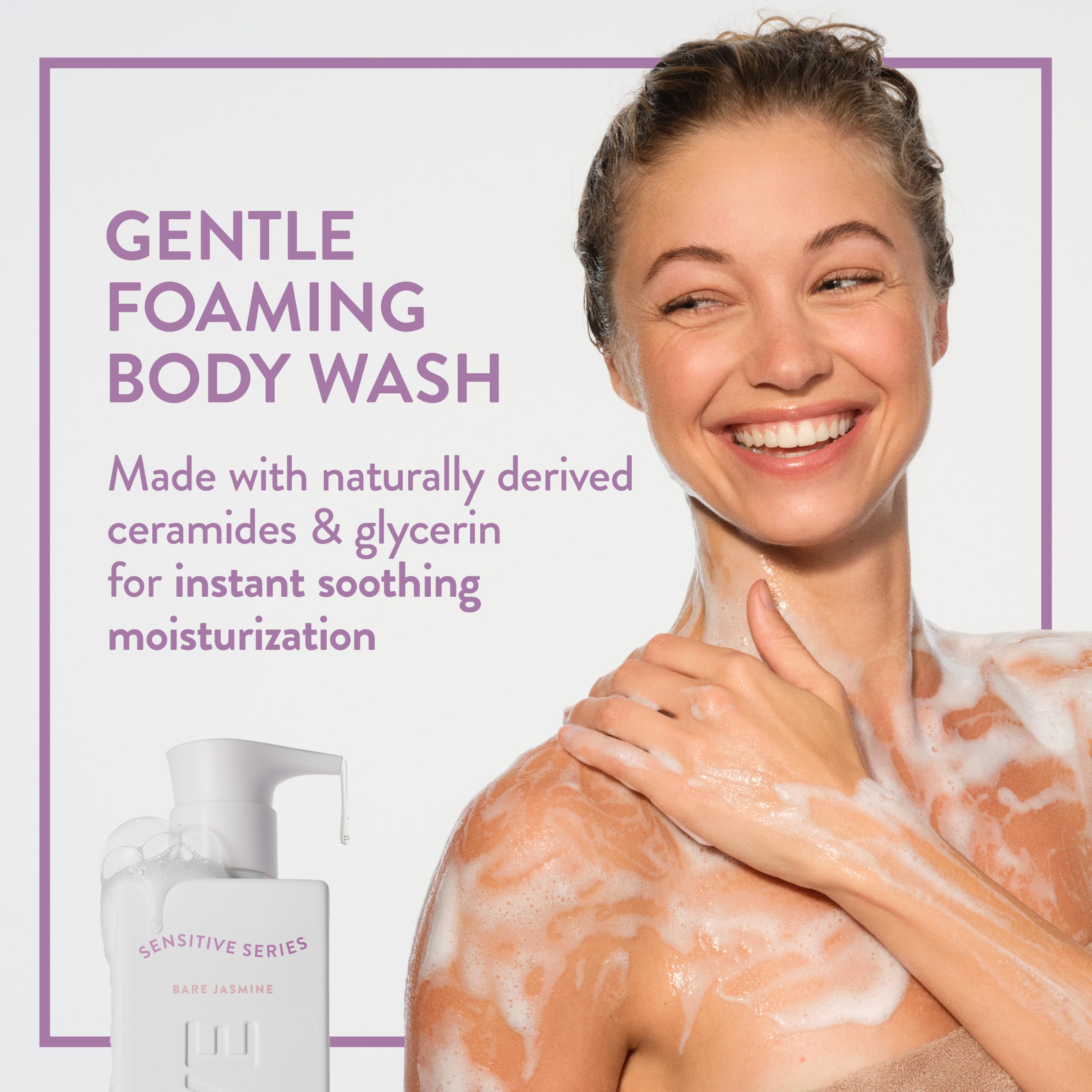 Native label detail highlighting allergen-free fragrance and dermatologist collaboration