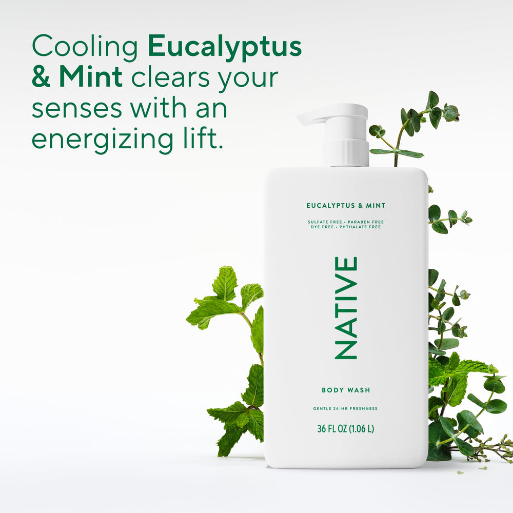 Native bottle staged with towel showing fresh bathroom aesthetic
