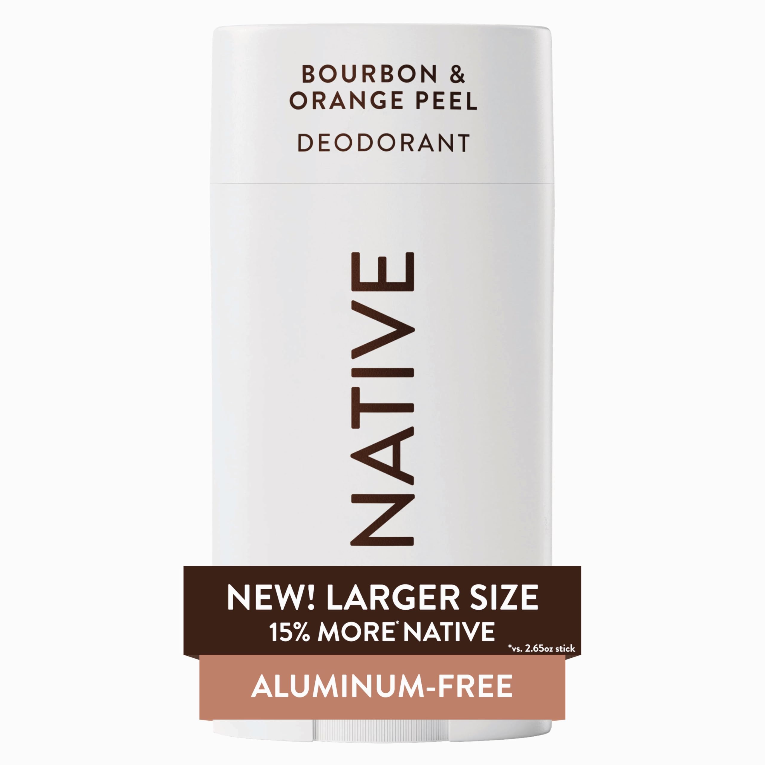 Native front packaging showing bourbon and orange peel scent benefits