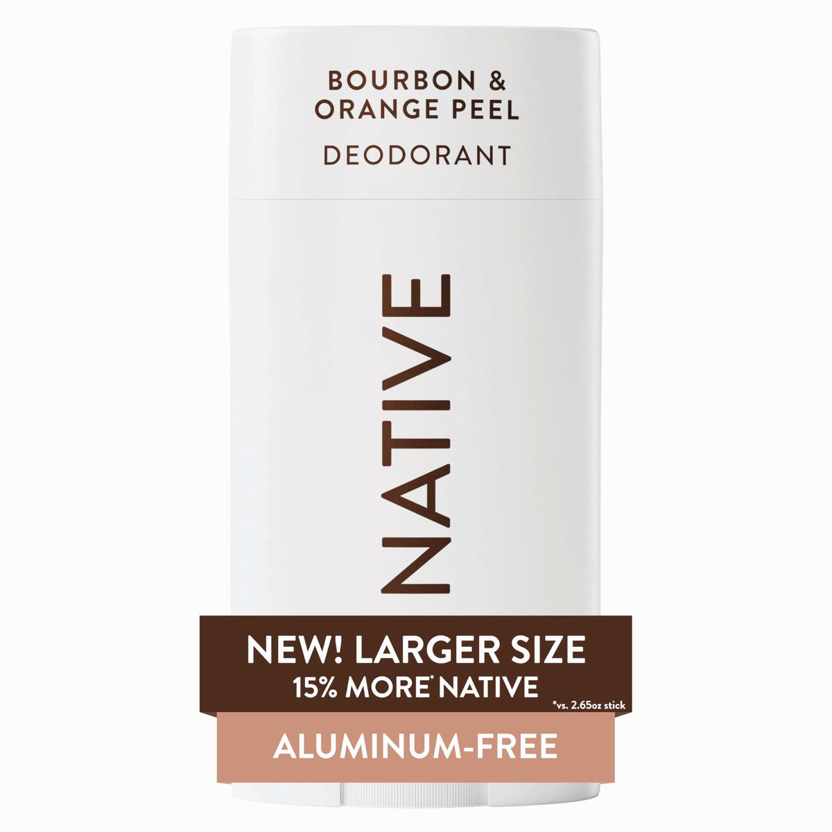 Native front packaging showing bourbon and orange peel scent benefits